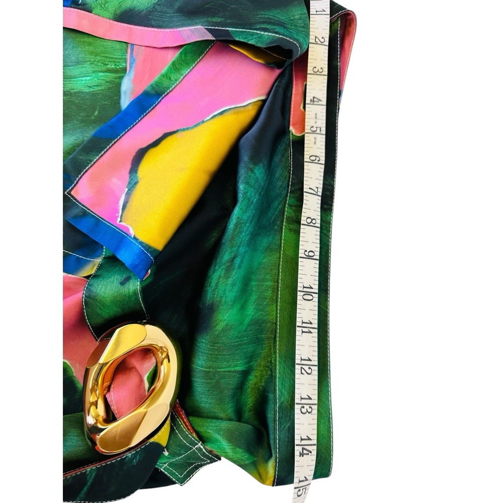 JW Anderson Side Drape Link Skirt Abstract Camo Multi US Size 6 SK011PG084500 - Picture 9 of 16